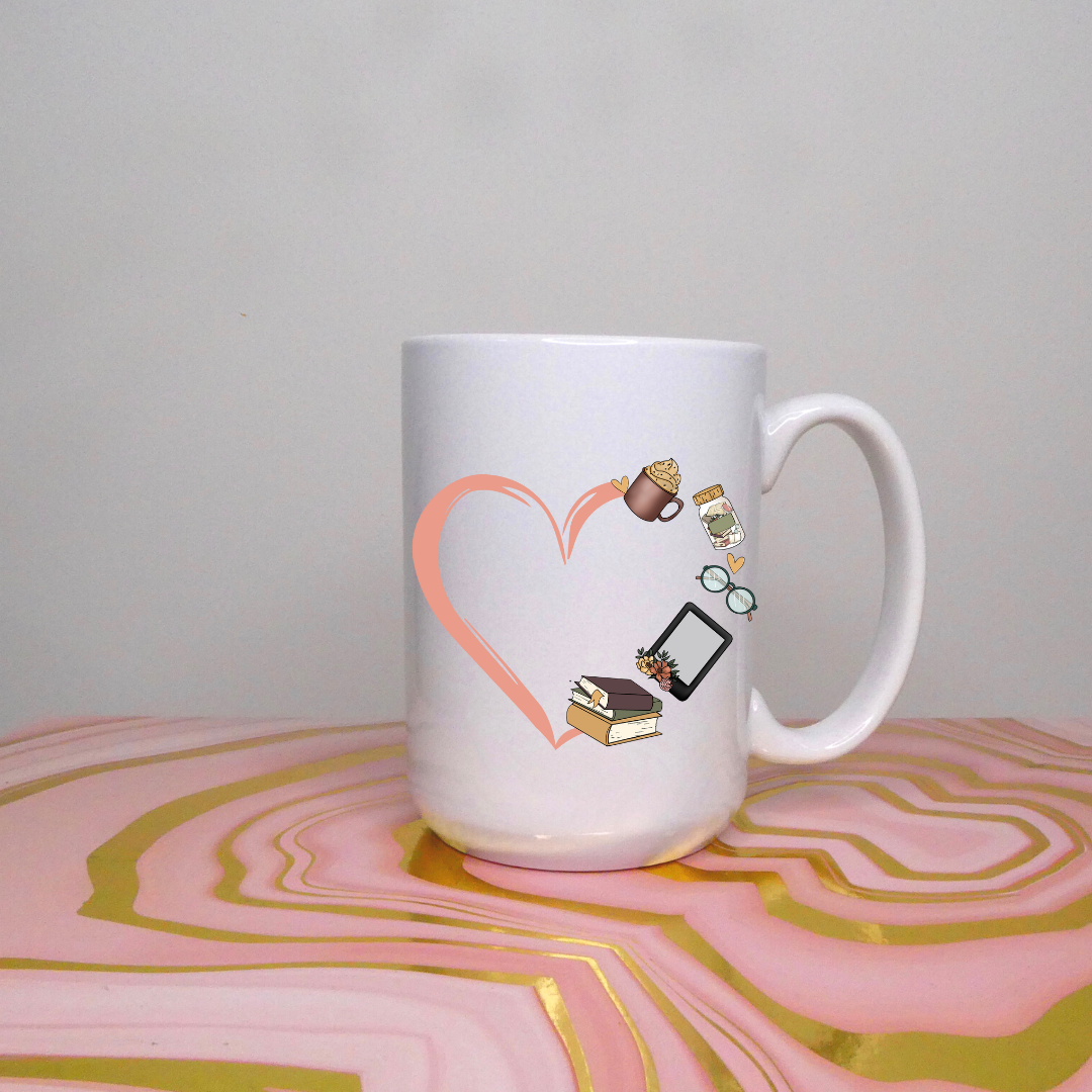 Heart of Books Mug