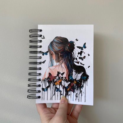 Bluesque Butterfly Girl Notebook