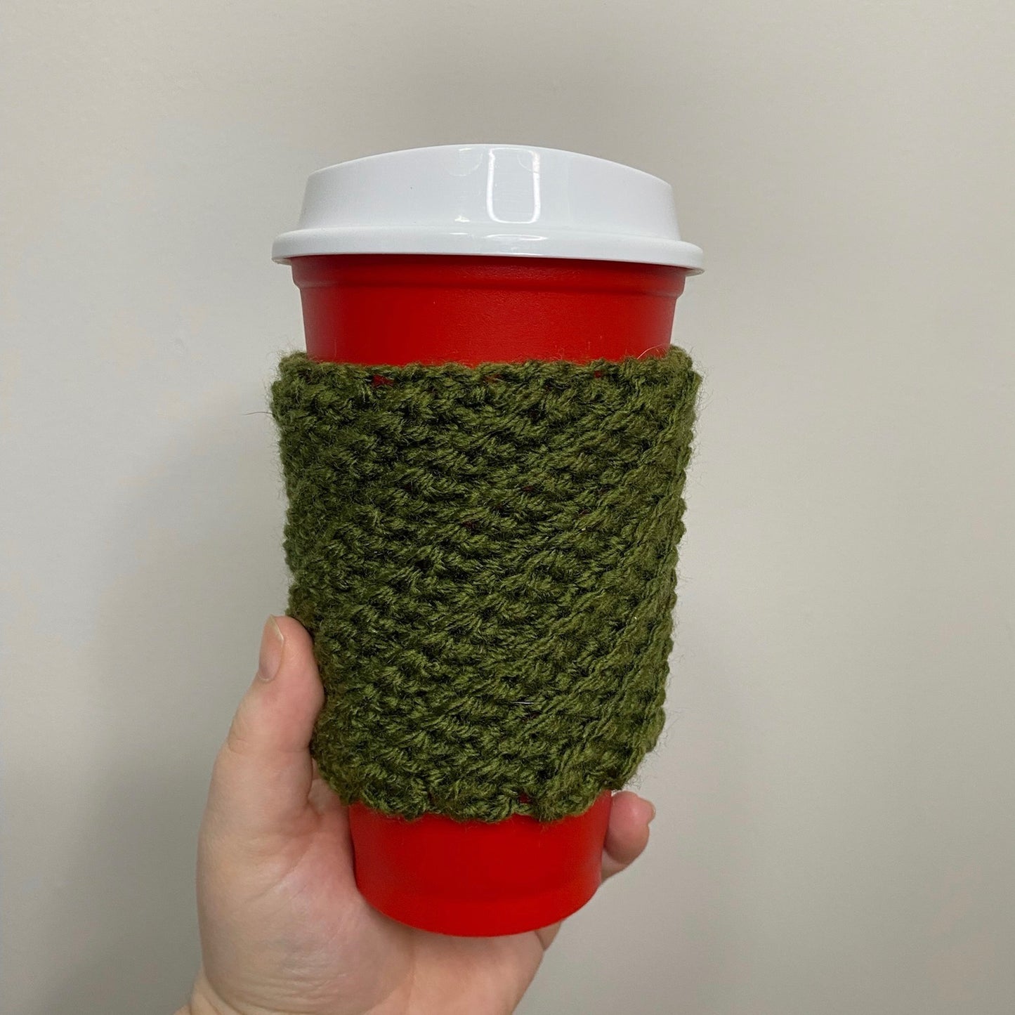 Green Crocheted Cup Cozy