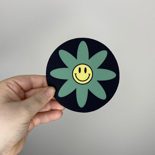 Green Flower Coaster