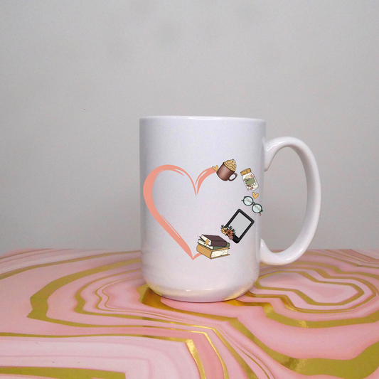 Heart of Books Mug