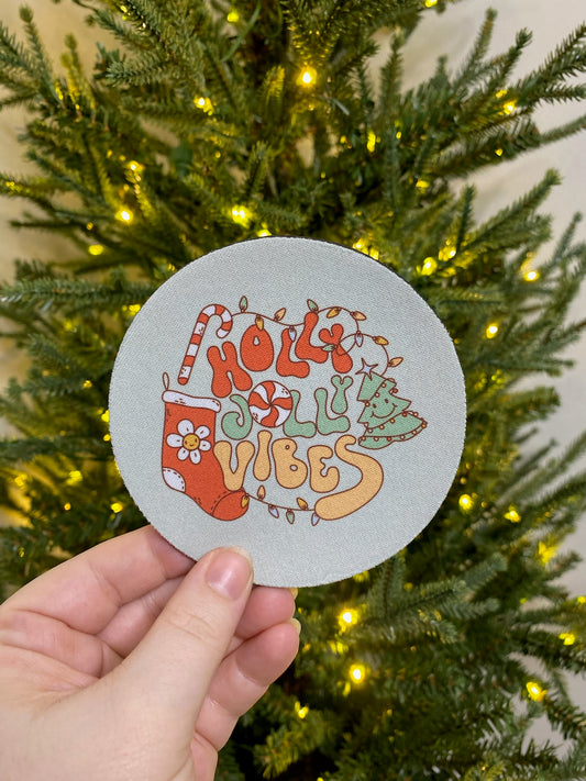 Holly Jolly Vibes Coaster