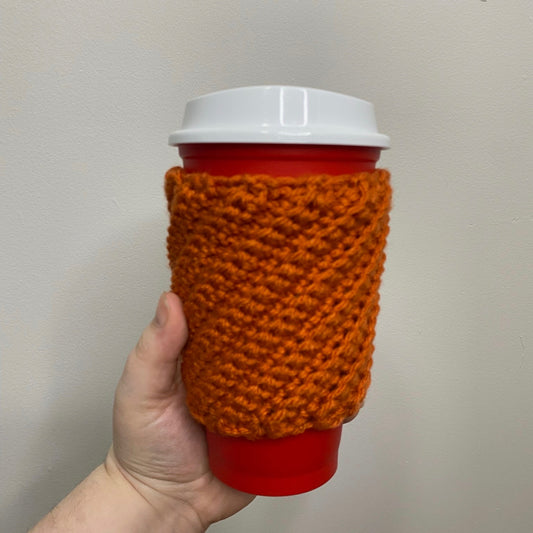 Orange Crocheted Cup Cozy