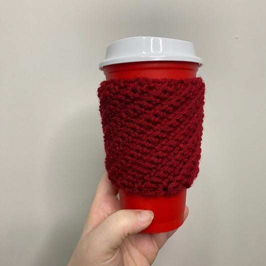 Red Crocheted Cup Cozy