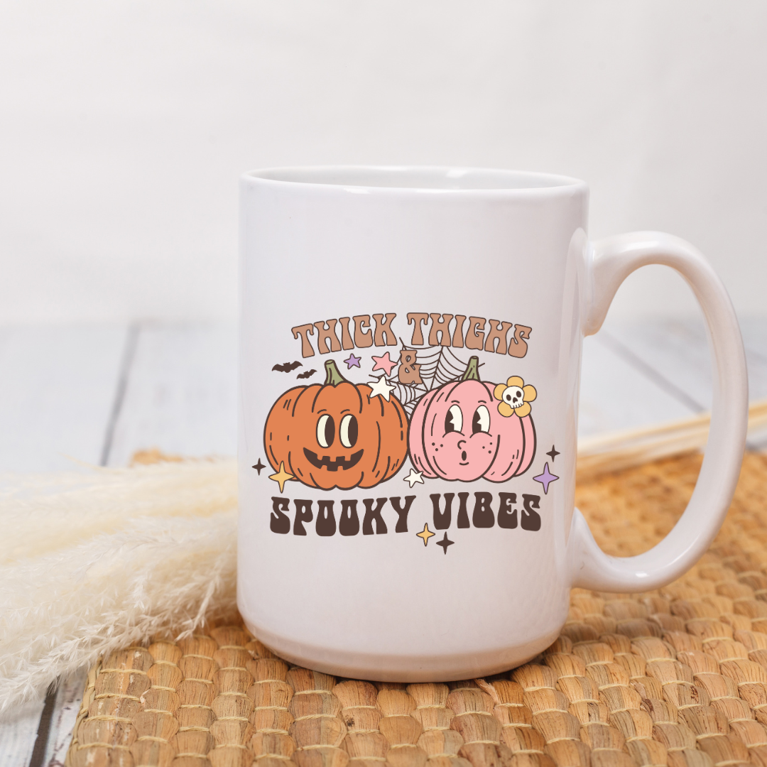 Thick Thighs & Spooky Vibes Mug