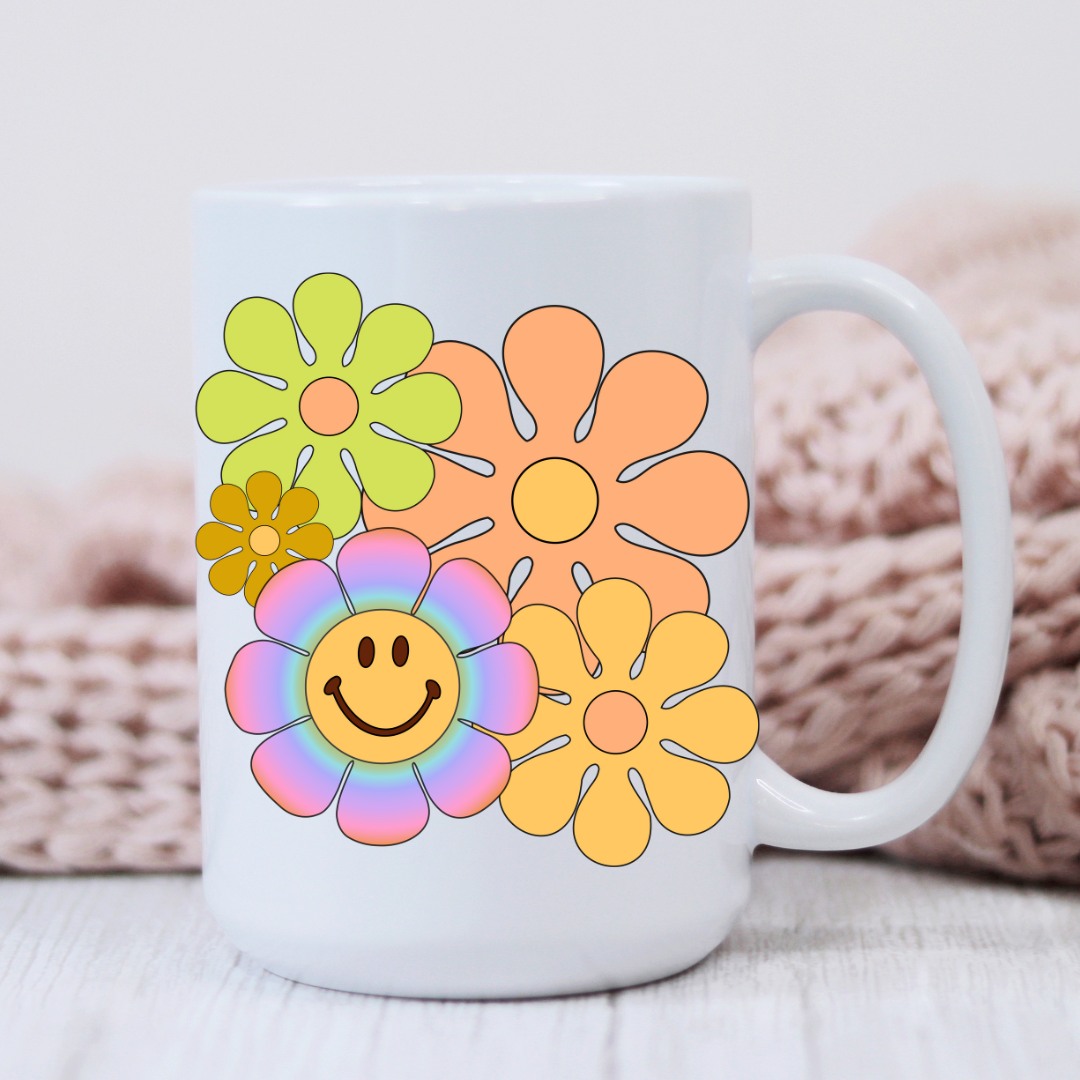 Tie Dye Flower Mug